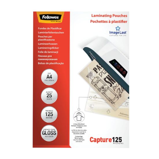 Poza cu FOLIE A4 125 MICRONI 25/TOP FELLOWES