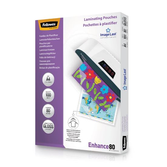 Poza cu FOLIE A4 80 MICRONI 100/TOP FELLOWES
