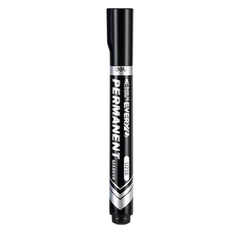Poza cu MARKER PERMANENT NEGRU VARF ROTUND 2.5MM DELI