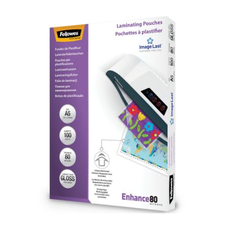 Poza cu FOLIE A5 80 MICRONI 100/TOP FELLOWES