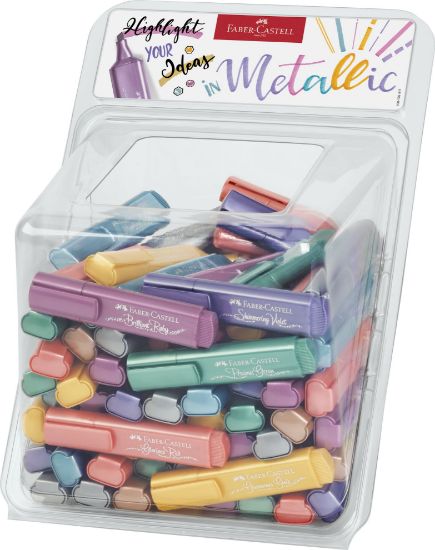 Poza cu DISPLAY 100 BUC TEXTMARKER METALIZAT FABER-CASTELL