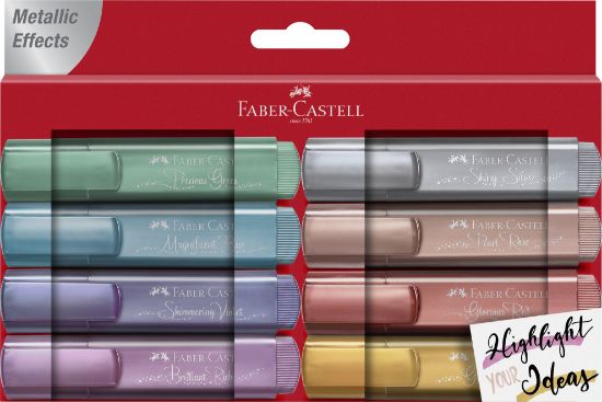 Poza cu TEXTMARKER SET 8 METALIZAT II FABER-CASTELL