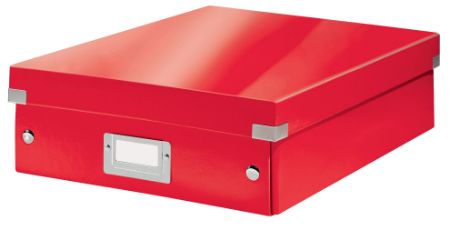 Poza cu CUTIE ORGANIZER MEDIE ROSIE CLICK&STORE LEITZ