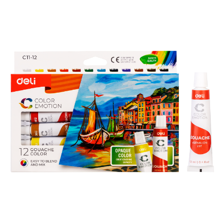 Poza cu TEMPERA 12 CULORI 12ML DELI