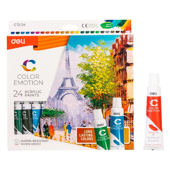 Poza cu CULORI ACRILICE 24 CULORI 12ML DELI