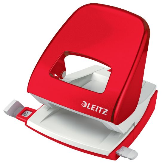 Poza cu PERFORATOR 30 COLI MODEL 5008 METALIC ROSU WOW LEITZ