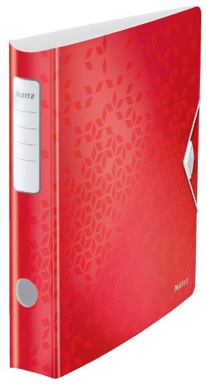 Poza cu BIBLIORAFT PLASTIFIAT 6.5 CM 180 GRADE ROSU ACTIVE WOW LEITZ