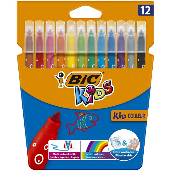Poza cu CARIOCA 12 CULORI ULTRALAVABILE KID COULEUR BIC