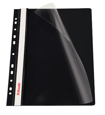 Poza cu DOSAR PLASTIC CU SINA SI MULTIPERFORATII NEGRU 10/SET ESSELTE