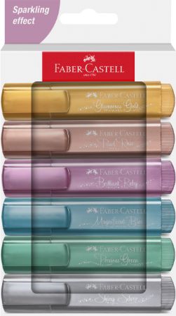 Poza cu TEXTMARKER SET 6 METALIZAT CUTIE CARTON 2024 FABER-CASTELL