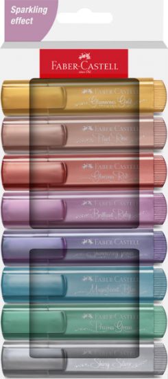 Poza cu TEXTMARKER SET 8 METALIZAT CUTIE CARTON 2024 FABER-CASTELL