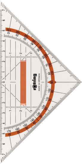 Poza cu ECHER PROFESIONAL CU MANER 16CM ROTRING