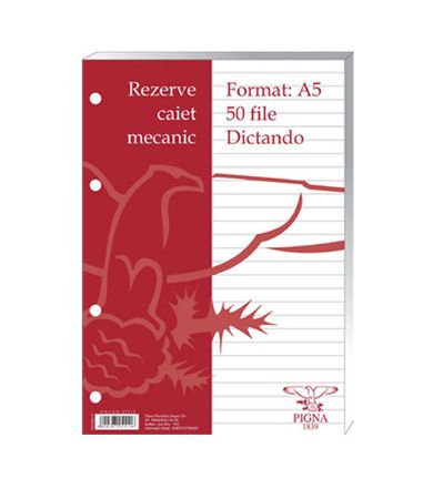 Poza cu REZERVA CAIET MECANIC A5 50 FILE DICTANDO PIGNA