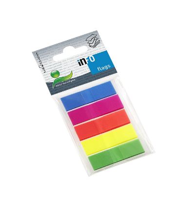 Poza cu INDEX ADEZIV 5*12.5*43MM 26 FILE 5 CULORI NEON INFO NOTES