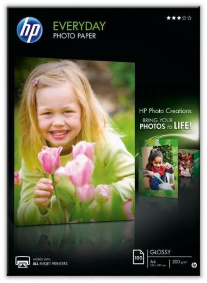 Poza cu HARTIE FOTO HP Q2510A A4 GLOSSY 200G 100COLI/TOP