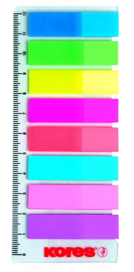 Poza cu INDEX PLASTIC 12*45MM 8 CULORI*15 FILE RIGLA KORES