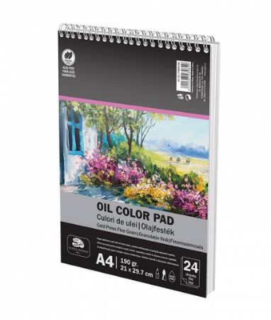 Poza cu BLOC DESEN SPIRA A4 CULORI ULEI 190G 24 FILE PIGNA