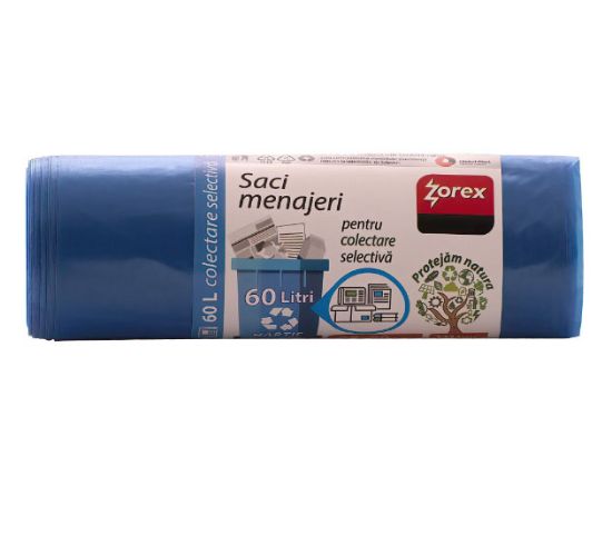 Poza cu SACI MENAJERI 60L 10/SET ALBASTRI