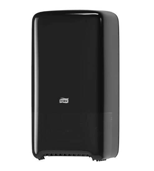 Poza cu DISPENSER HARTIE IGIENICA TORK TWIN MID-SIZE NEGRU