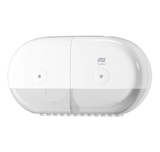 Poza cu DISPENSER HARTIE IGIENICA TORK SMART ONE TWIN MINI ALB