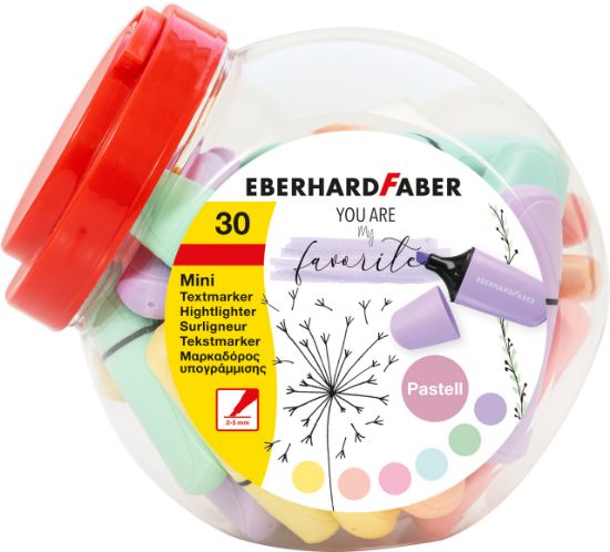Poza cu DISPLAY 30 BUC TEXTMARKER MINI PASTEL EBERHARD FABER