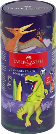 Poza cu CARIOCA 20 CULORI DINOZAURI CONNECTOR FABER-CASTELL