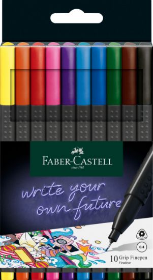 Poza cu LINER 0.4MM SET 10 GRIP FABER-CASTELL
