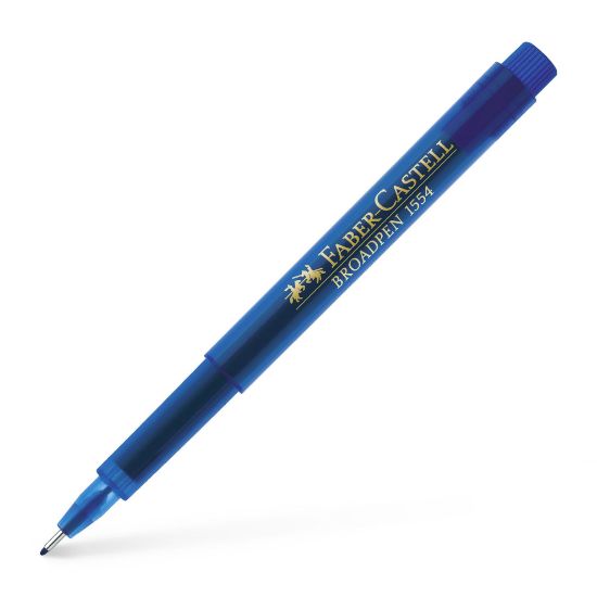 Poza cu LINER 0.8MM ALBASTRU BROADPEN 1554 FABER-CASTELL