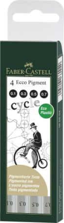 Poza cu LINER ECO PIGMENT SET 4 BUC FABER-CASTELL