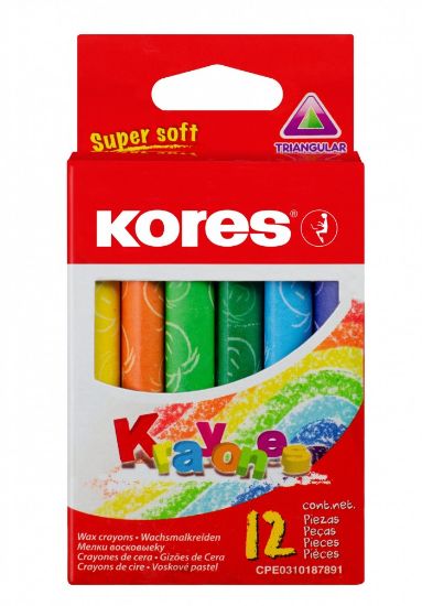 Poza cu CREIOANE CERATE 12 CULORI KORES