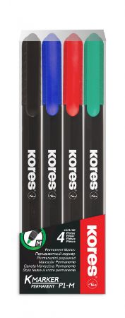Poza cu MARKER PERMANENT SET 4 1MM KORES