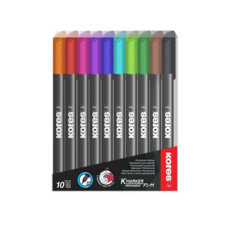 Poza cu MARKER PERMANENT SET 10 1MM KORES