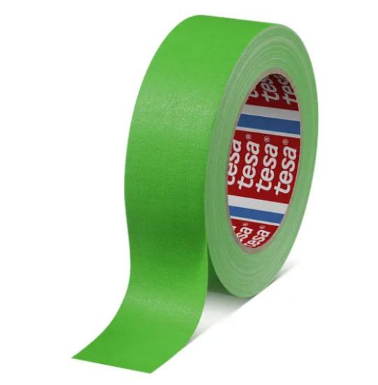 Poza cu BANDA ADEZIVA TEXTILA VERDE NEON 25M*25MM TESA