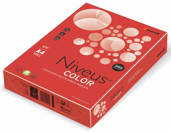 Poza cu CARTON COPIATOR A4 ROSU INTENS 160G 250/TOP CO44 NIVEUS
