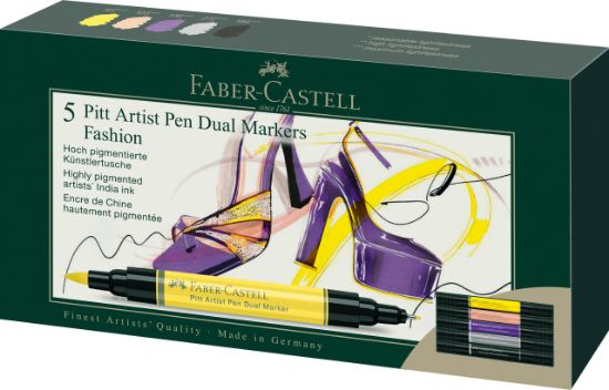 Poza cu PITT ARTIST PEN DUAL MARKER SET 5 BUC FASHION FABER-CASTELL