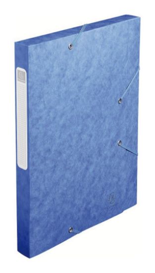 Poza cu MAPA CARTON CU BURDUF SI ELASTIC 2.5CM ALBASTRU EXACOMPTA
