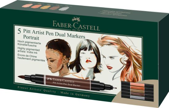 Poza cu PITT ARTIST PEN DUAL MARKER SET 5 BUC PORTRET FABER-CASTELL
