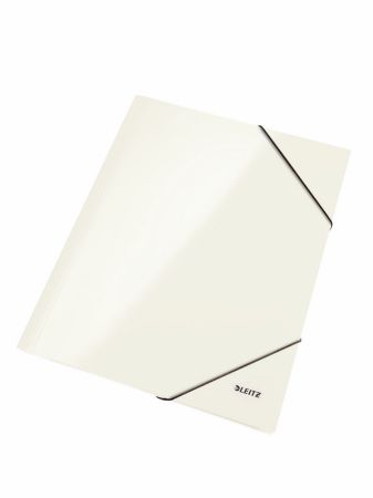 Poza cu MAPA CARTON CU ELASTIC ALB METALIZAT WOW LEITZ