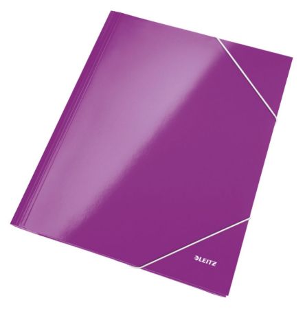Poza cu MAPA CARTON CU ELASTIC MOV METALIZAT WOW LEITZ