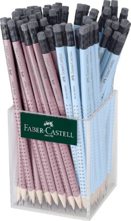 Poza cu CREION GRAFIT HB CU GUMA GRIP 2001 CUTIE PLASTIC 72 BUC ROSE-SKY BLUE FABER-CASTELL