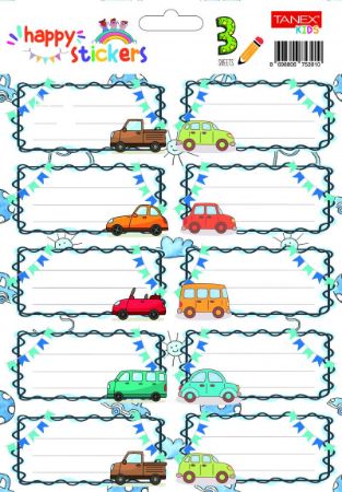 Poza cu ETICHETE SCOLARE 30/SET MASINI TLS-753 TANEX