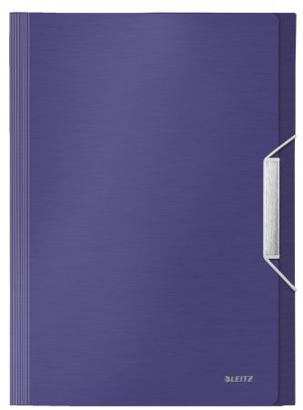 Poza cu MAPA PLASTIC 6 COMPARTIMENTE ALBASTRU-VIOLET TIP PROIECT STYLE