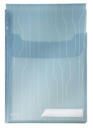 Poza cu MAPA PLASTIC CU BURDUF 2CM ALBASTRA 3/SET COMBIFILE JUMBO LEITZ