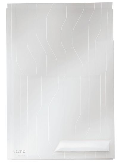 Poza cu MAPA PLASTIC CU BURDUF 2CM TRANSPARENTA 3/SET COMBIFILE LEITZ
