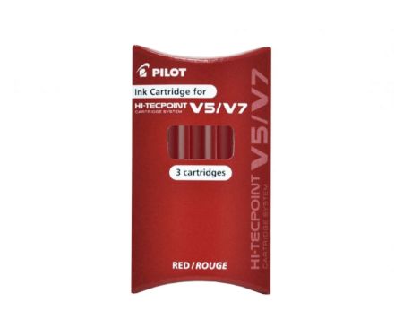 Poza cu REZERVA ROLLER V5/V7 ROSIE HI-TECPOINT 3/SET PILOT