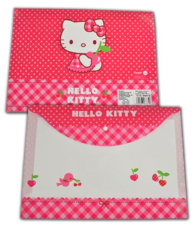 Poza cu MAPA PLASTIC CU BUTON A4 HELLO KITTY PIGNA