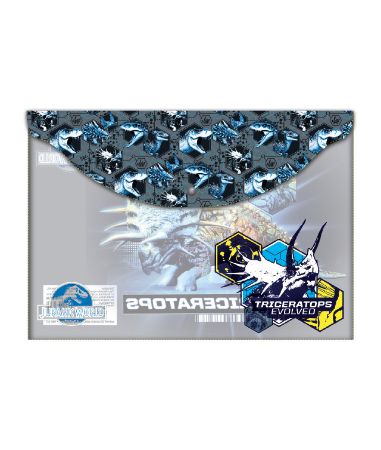 Poza cu MAPA PLASTIC CU BUTON A4 JURASSIC WORLD PIGNA
