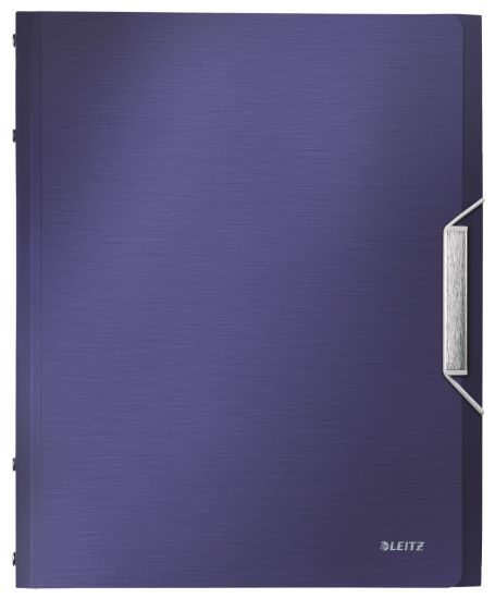 Poza cu MAPA PLASTIC CU ELASTIC 12 COMPARTIMENTE ALBASTRU-VIOLET LEITZ