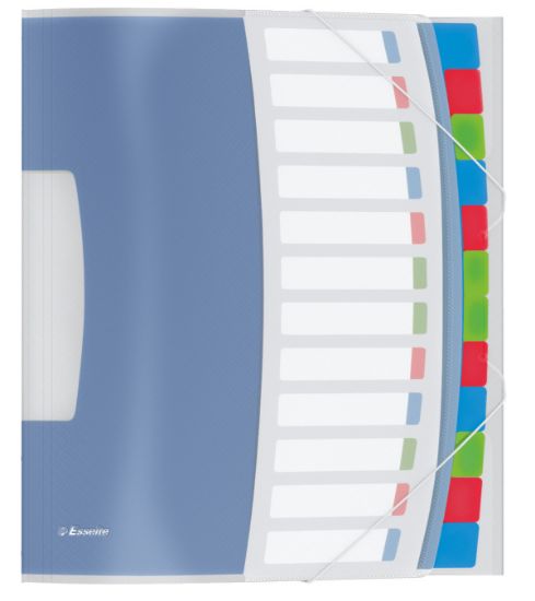 Poza cu MAPA PLASTIC CU ELASTIC 12 COMPARTIMENTE VIVIDA ESSELTE