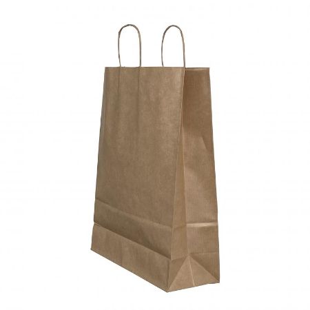 Poza cu PUNGA HARTIE MANER RASUCIT 45 x 17 x 48 CM MARO/MARO PAPIROTI